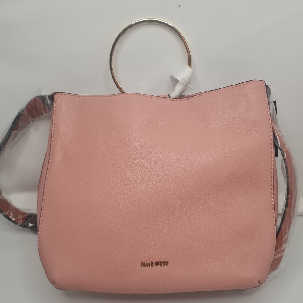 Nine West Blush Shoulder Bag with Gold Handles - Picture 6 of 9